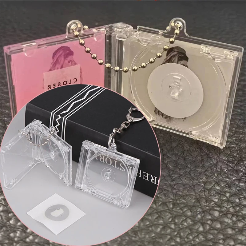 Mini NFC Functional CD Disc Case Key Chain Peripheral Commemorative Album Key Holder For DIY Backpack Pendant ﻿