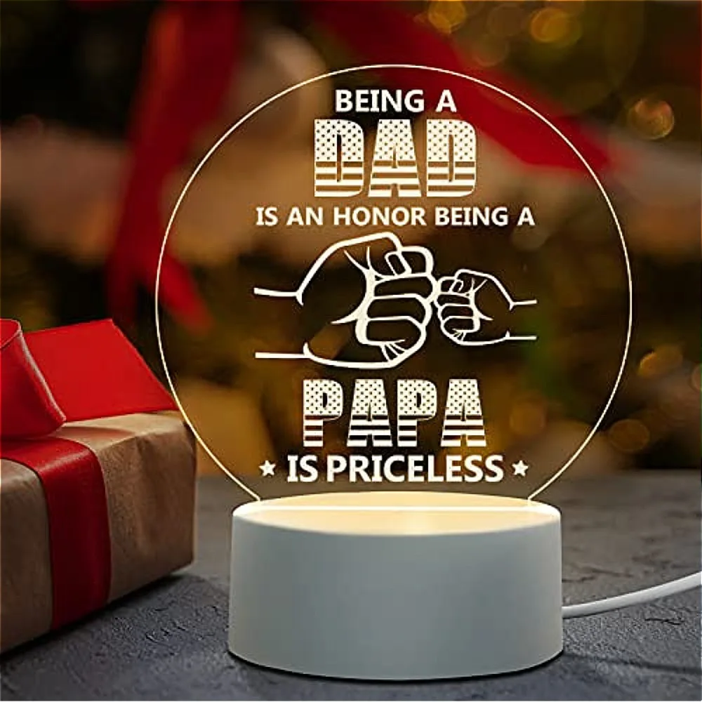 1pcs Father\'s Day 3D night light, Father\'s Day, birthday gift night light for father, grandfather. Festive atmosphere lights.