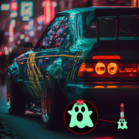 High Quality Ring Glow In Dark JDM Tsurikawa New Ghost Shape Subway Train Bus Nylon Handle Strap Charm Drift Car Decor Accessory