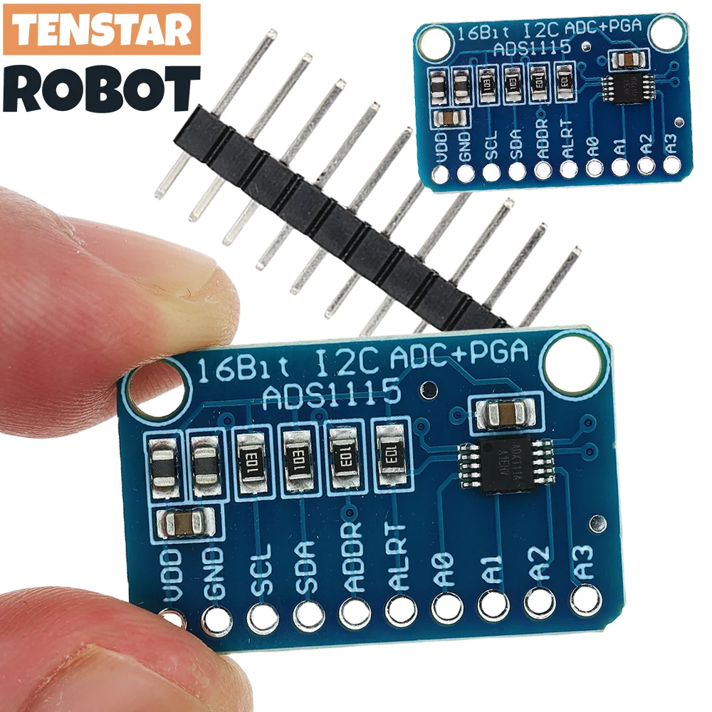 TENSTAR 16 Bit I2C ADS1115 Module ADC 4 Channel With Pro Gain Amplifier