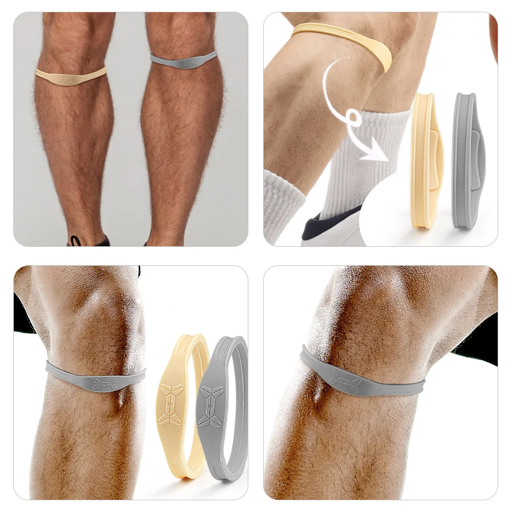 Rodillera con correa para rótula resistente al desgaste, bandas de baloncesto, soporte para ciclismo, cinturón de Gel de sílice, almohadillas para Fitness, 2 uds., 2 uds.