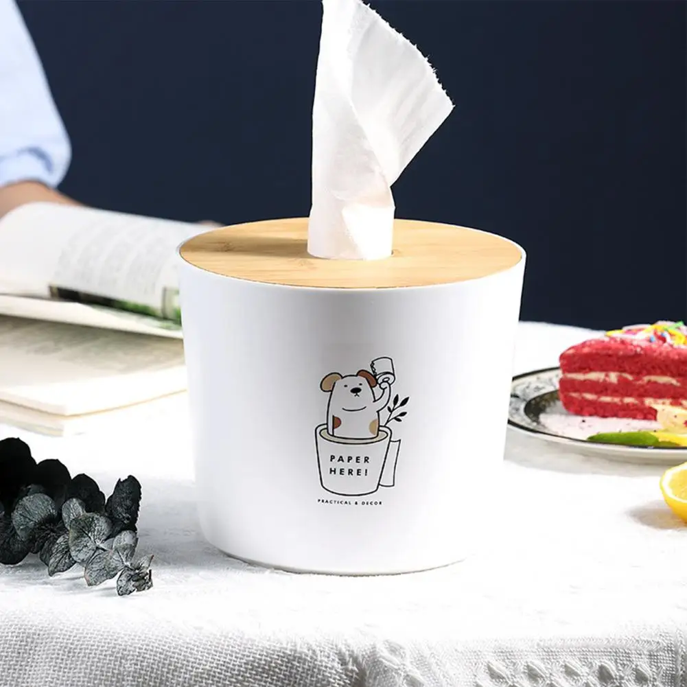 Tissue Storage Box Large Capacity Napkin Box Widely Used Plastic Roll Paper for Home