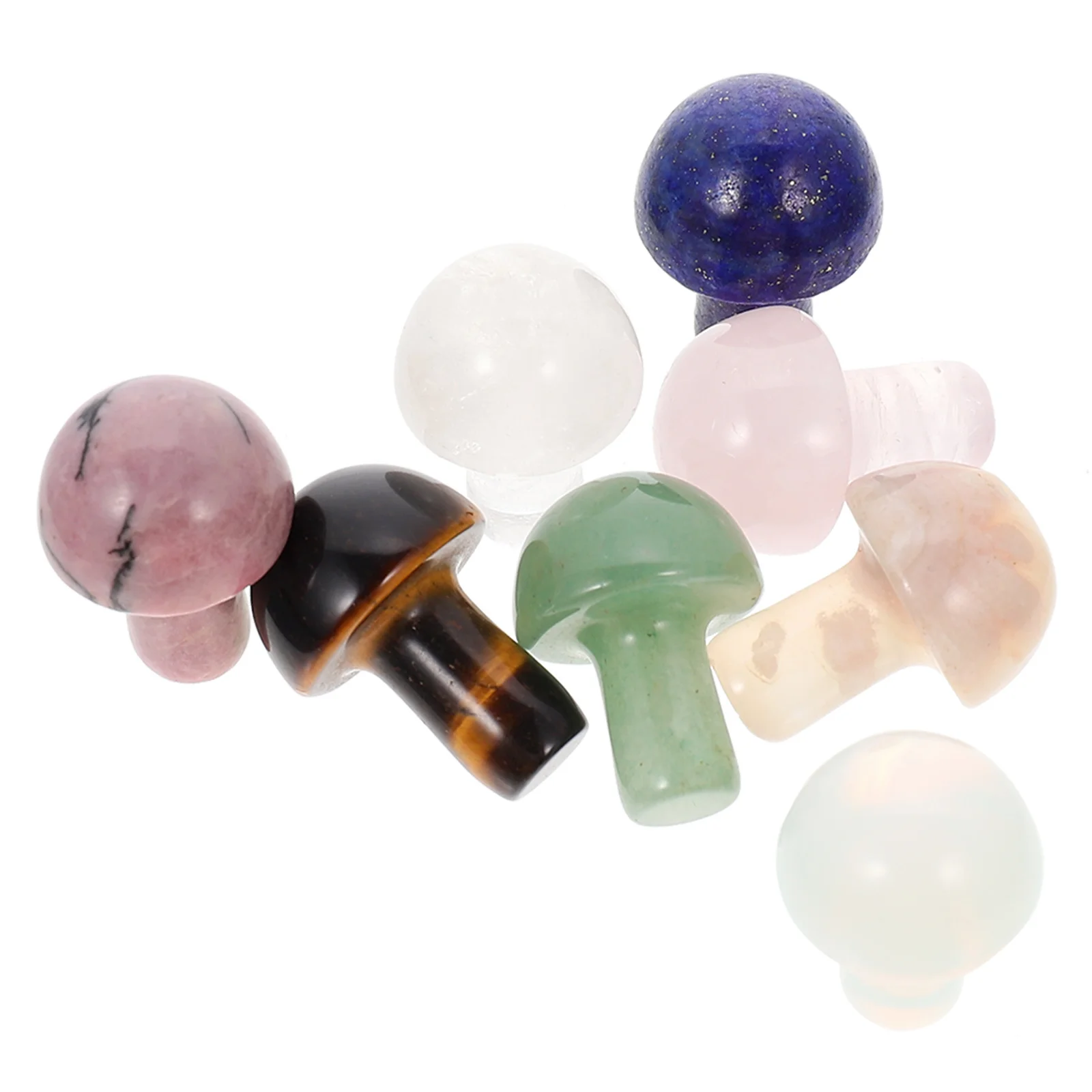 

8 Pcs Crystal Mushroom Decoration Decorations Garden Ornaments Mushrooms Natural