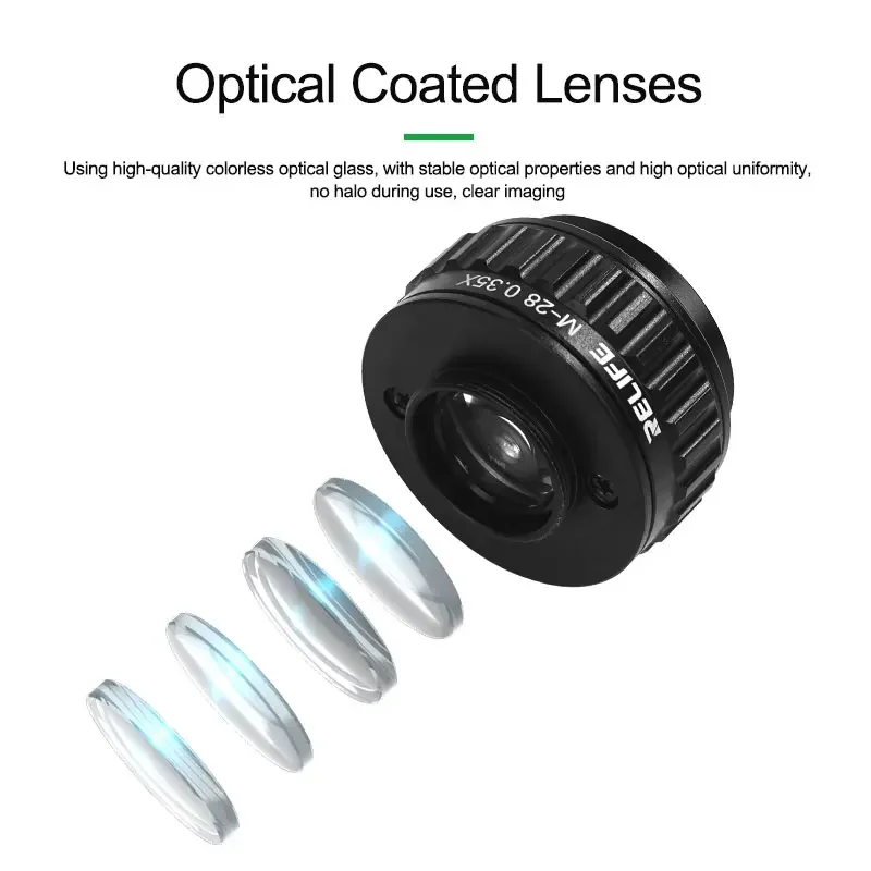 RELIFE M-28 0.35X / 0.5X Microscope CTV Adapter for Connecting the Trinocular Stereo Microscope to the Microscope Camera