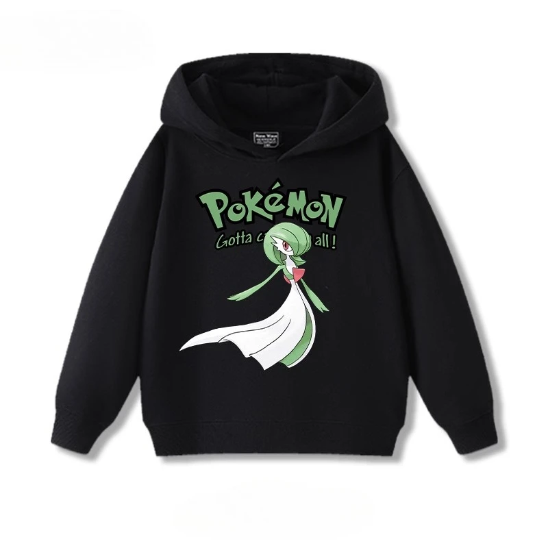 Bluza z kapturem z nadrukiem Gardevoir z anime Pokémon, męska i damska, oversize, modna, codzienna, wysokiej jakości, streetwear, unisex.