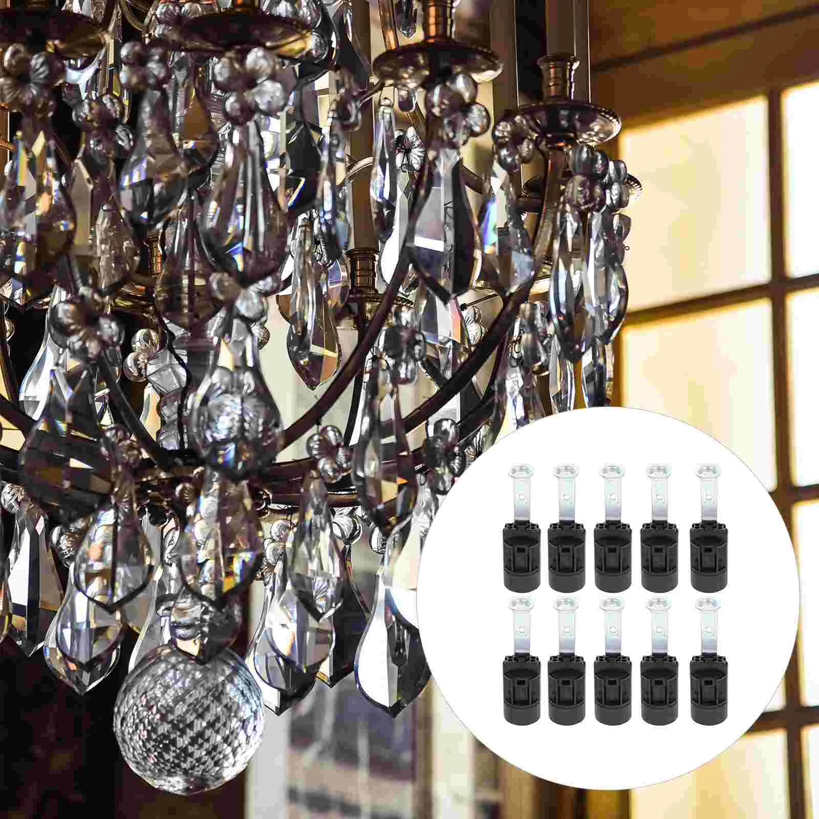 10 Pcs E14 Bracket Lamp Holder Lantern Rechargeable Dimmer Switches Fixtures Water Pipe