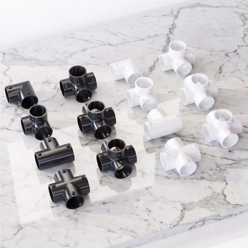 Stainless Steel 2/3/4/5/6 Way Pipe Connector Pipe Fittings Tee Pipe Clothesline Chain Link Fence Shelf joints Tube Connector