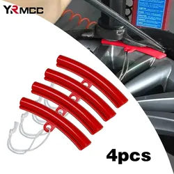 4PCS Car Wheel Guard Rim Protectors Red Auto Wheel Rim Protector Tyre Guard Tire Tyre Changer Savers Tire Repair Accessories