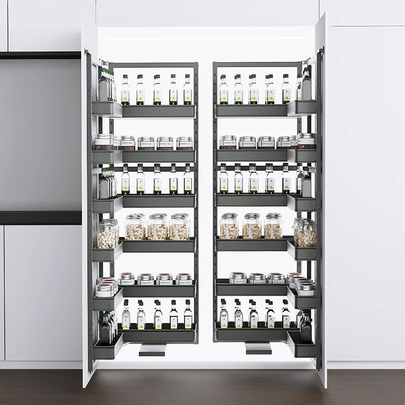 Pull Basket Kitchen Cabinet Big Monster Pull Basket Shallow Cabinet Snacks Multi-layer Storage Shelf Open Door Seasoning Basket