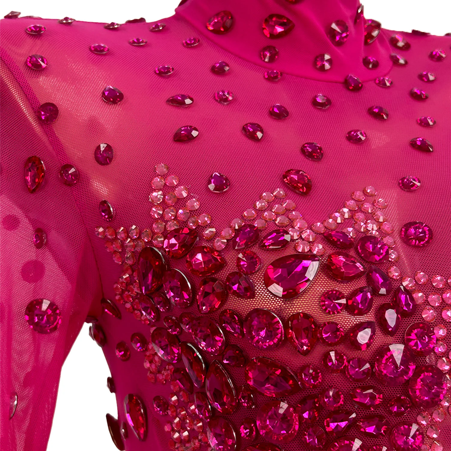 

Sparkly Black Rhinestones Short Prom Gown Women Sexy See Through Party Celebrate Birthday Dress Performance Stage Wear Guibin