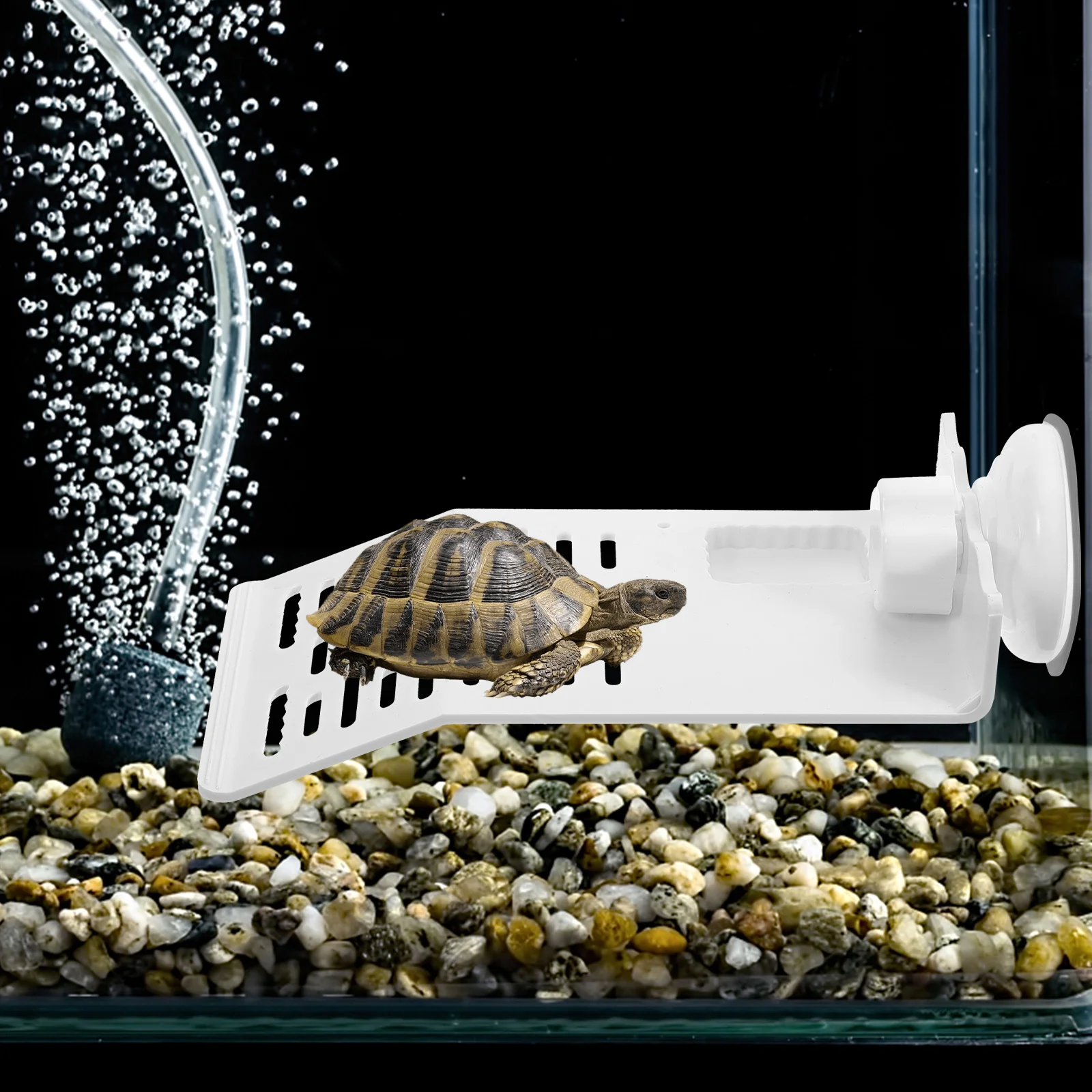 

Plastic Turtle Basking Platform Suction Cup Climbing Ramp for Tortoise Habitat