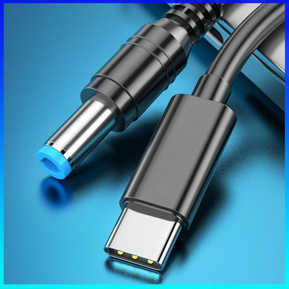 Type-C To DC5525 Male Laptop Charger Converter PD2.0 3.0 PD100W Power Adapter Converter E-Marker Chip for Wireless Router Laptop