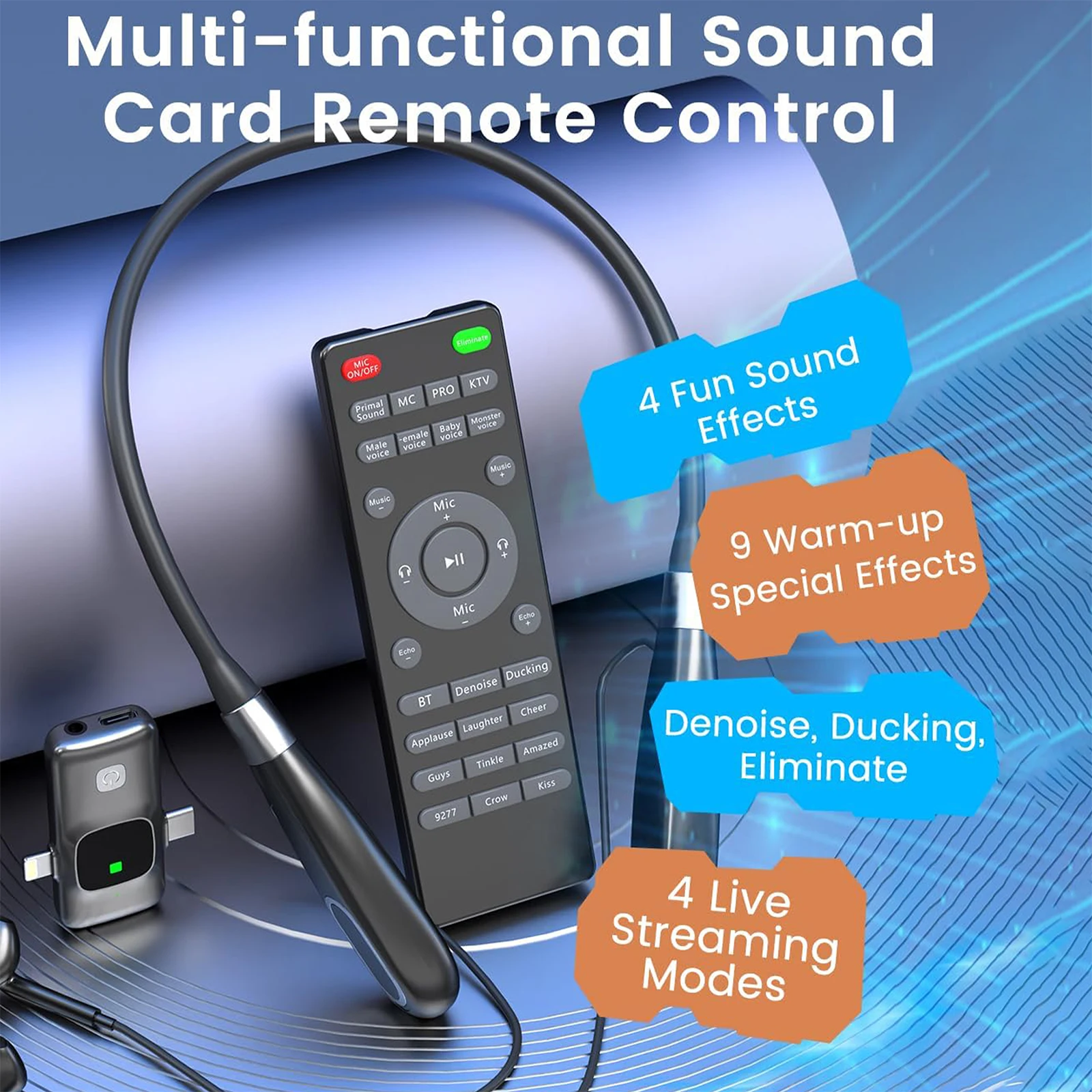 E8 Wireless Sound Card Live Streaming Earphones Studio Echo Card Recording Audio Interface Remote Mixer 2026 high quality hot
