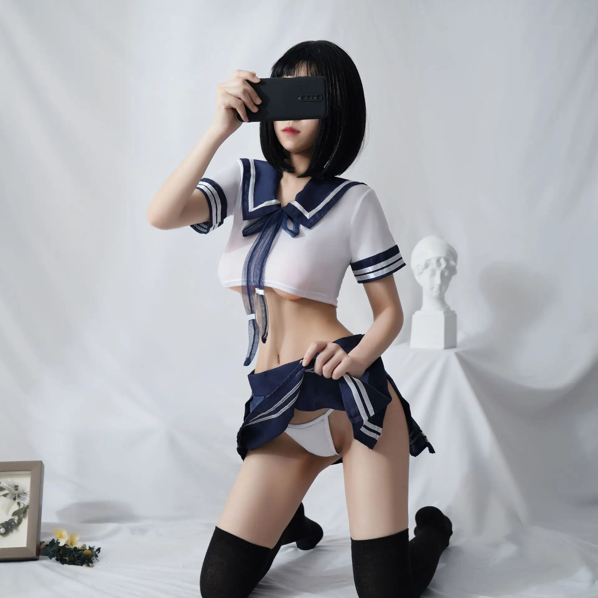 섹시한 속옷 섹시한 섹시한 sm 정장 역할 놀이 순수한 학생 유니폼 매혹적인 커플 유혹 열정 스커트 L249