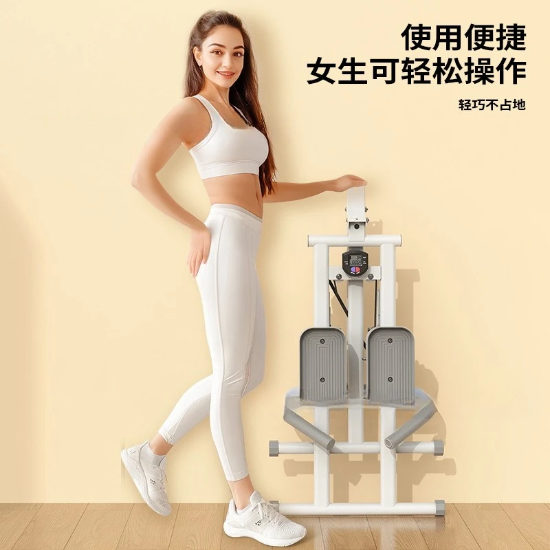 Mini Stepper Home Silent Mountaineering Machine with Handle Fitness Equipment Fat Reduction Skinny Leg Shaping Aerobic