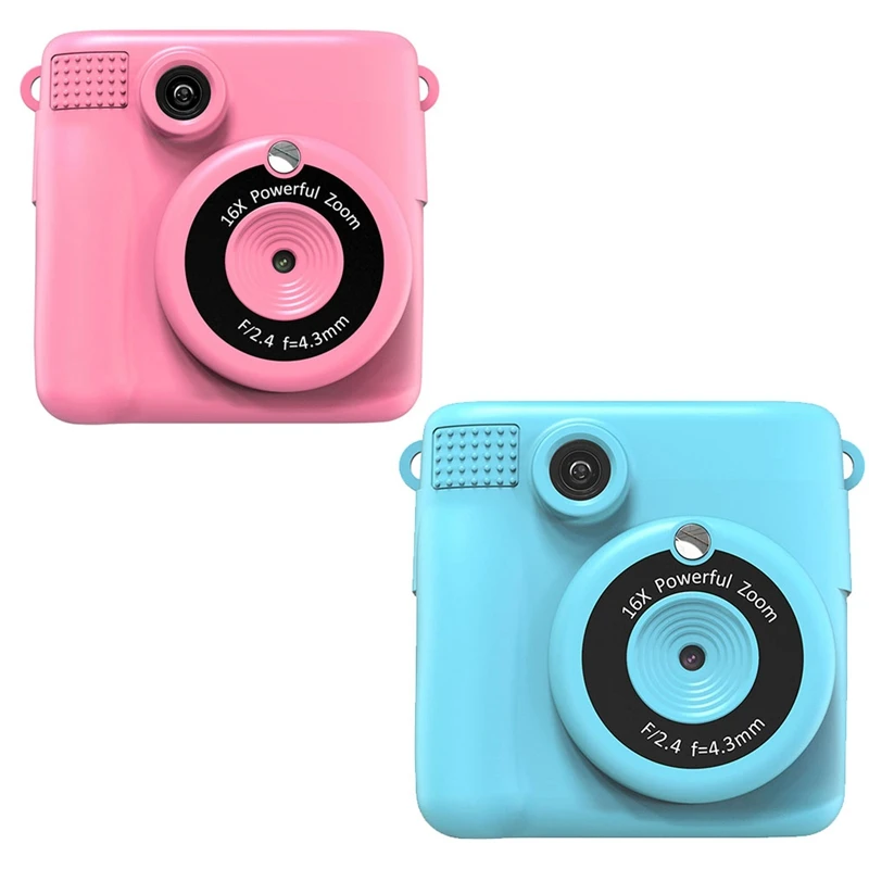 

Kids Instant Print Camera , Selfie Digital Camera With 1080P Videos, Portable Travel Camera Toy For Boys Girls