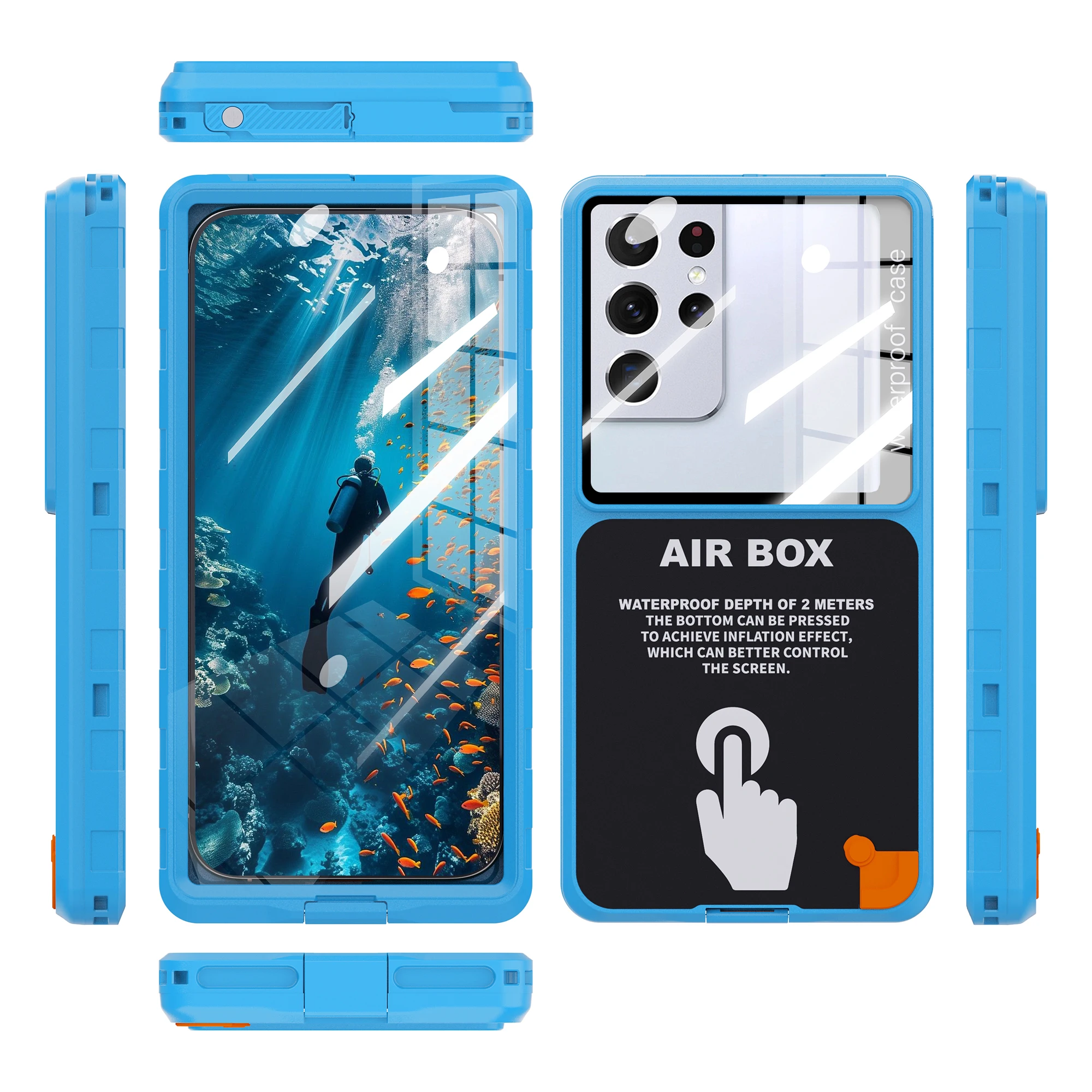 Shellbox Verbesserte Universelle 6,9-Zoll Wasserdichte Handyhülle, Unterwasser-Touchscreen, Staub- und Sturzfest, IP68-Zertifiziert – Detail 18