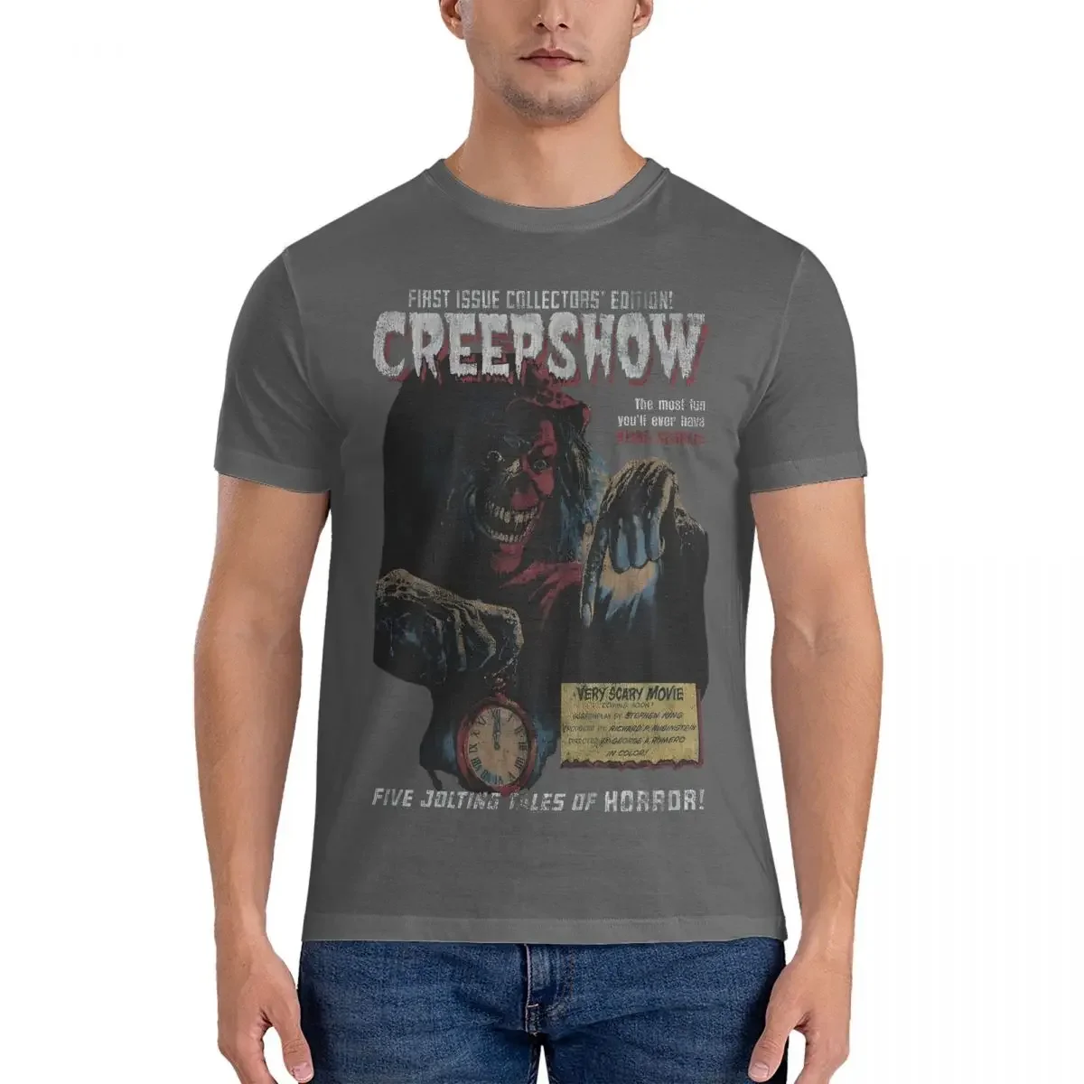 Creepshow Horror Movie Vintage T Shirts Men 100% Cotton Vintage T-Shirts O Neck Creepshow Tee Shirt Short Sleeve Tops Graphic