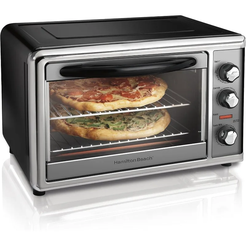 31107D Convection Countertop Toaster Oven with Rotisserie, Extra-Large, Black and Stainless