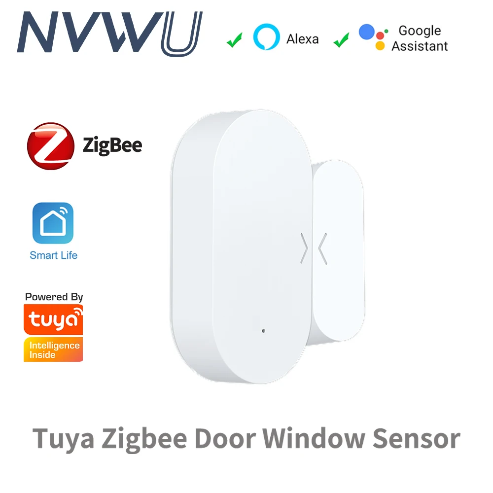 Tuya Zigbee Door Window Sensor A Burglar Alarm Smart Home Automation Security Protection Smart Life Work with Alexa Google Home