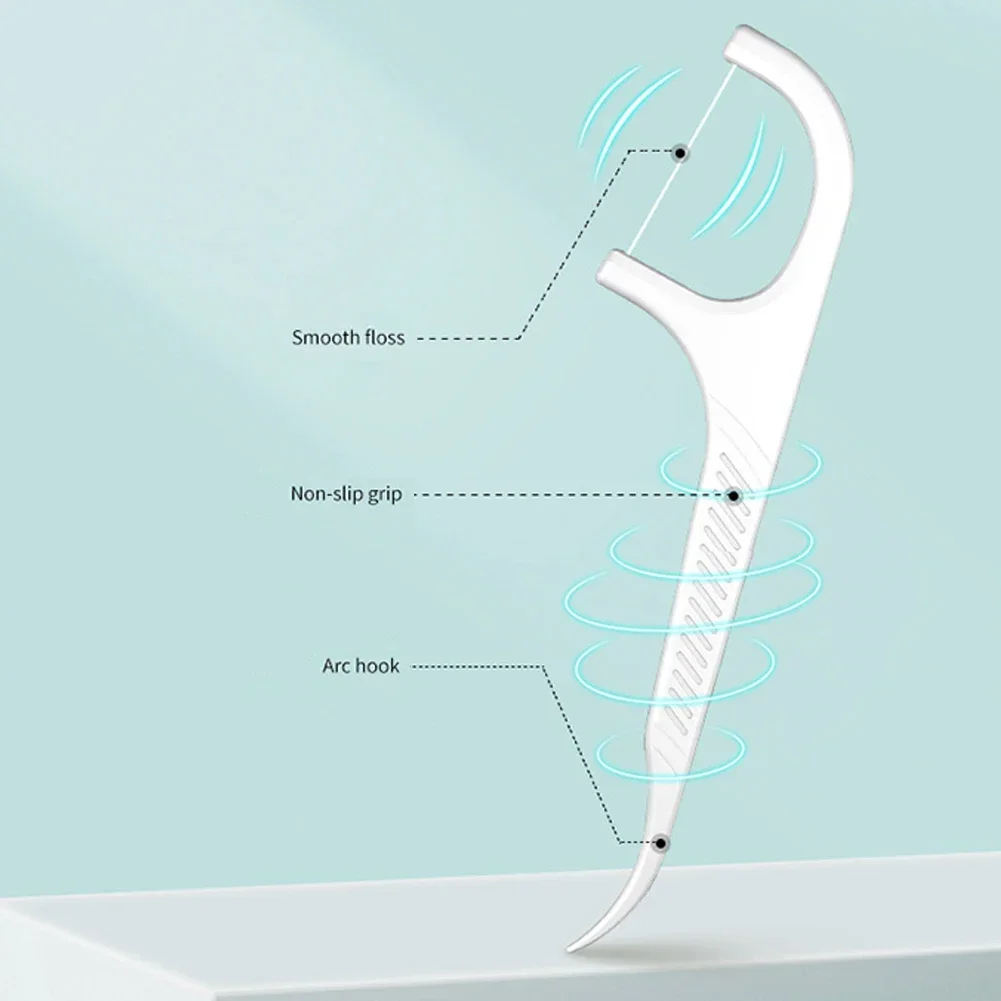 10개입 휴대용 치실 보관함 일회용 초미세 이쑤시개 여행용 실용적인 딥 클리닝 치실 스틱 구강 관리
