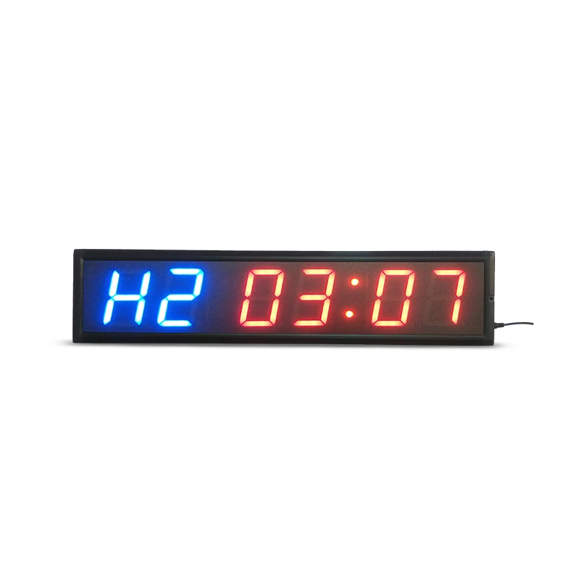 [Hong Hao] Mini 6-Digit 4-Inch Programmable Gym Interval Timer with Remote Control Digital Clock (24-Hour PVC Material)