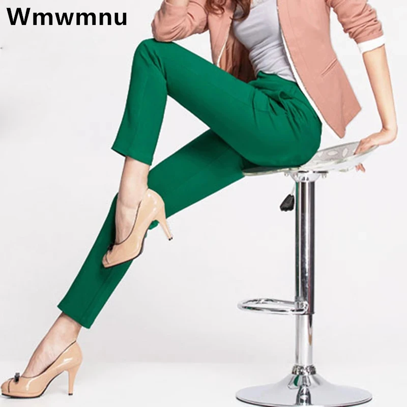 New Women's Casual OL Office Pencil Pants Cute 16 Color Slim Formal Pantalones Fashion Ankle-length Trousers Leggings Spodnie