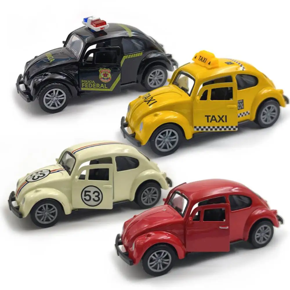 Modelo de coche de Taxi de aleación 1/43, Mini simulación extraíble, escarabajo fundido a presión, vehículos clásicos, modelo para niño, juguete de colección, adorno de coche