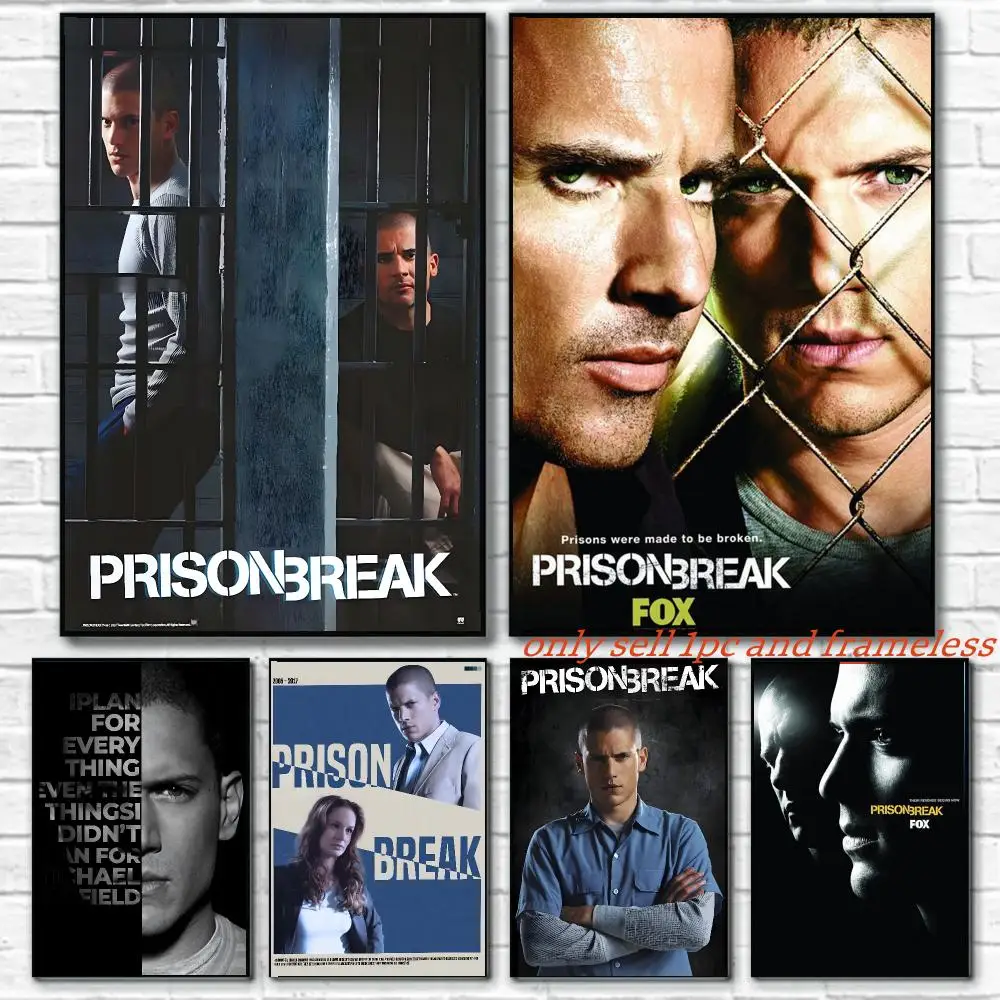 TV Series Prison Break-B Poster Art painting with prints Home bedroom bar Outdoor places living room decoration gift
