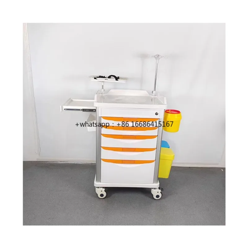Mobile Hospital Emergency Crash Cart With Drawers
