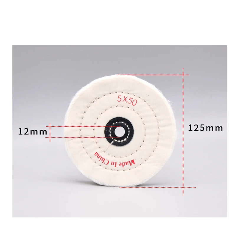 5 inches Cotton Lint Cloth Buffing Wheel Grinder For Gold Silver Jewelry Mirror Polishing Wheel Flannelette Tools