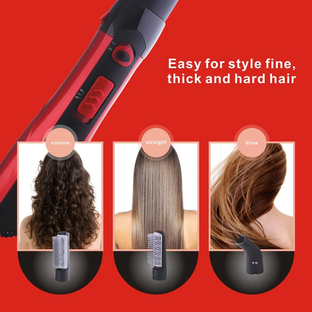 Elektrische Haardroger Kam Stijltang 2 Snelheid Blower Hot Air Brush Anti-Strijken 3 In1 Salon Multifunctionele curler Styling Gereedschap