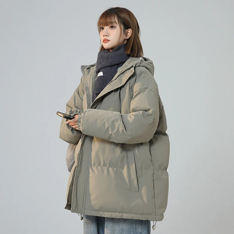 Women Short Jacket Winter New Parkas Thick Hooded Cotton Padded Jackets Coats Female Loose Parkas Oversize Outwear