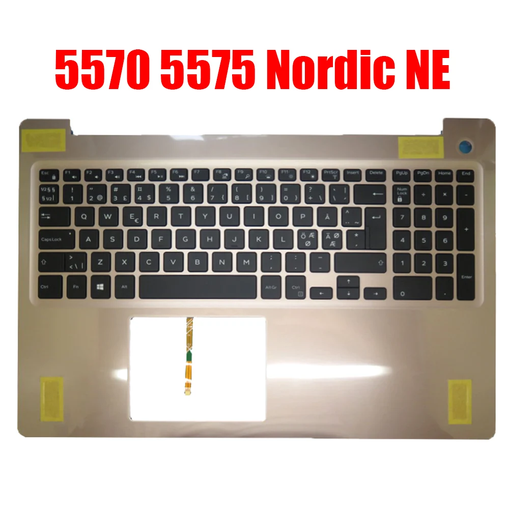 

Nordic NE Laptop Palmrest For DELL For Inspiron 15 5570 5575 0M1FJK M1FJK 07F8KT 7F8KT 0G7KCC G7KCC 09T1KY 9T1KY Keyboard New