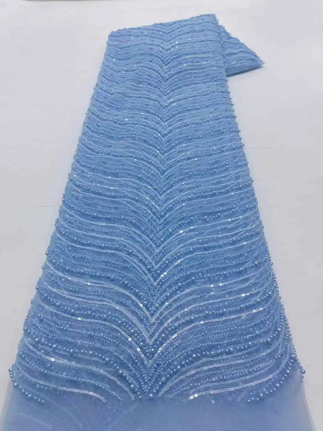 فاخر حبة أنبوب التطريز الأفريقي أقمشة الدانتيل 2025 جودة عالية الفرنسية مطرزة تول النسيج لحفل الزفاف النيجيري