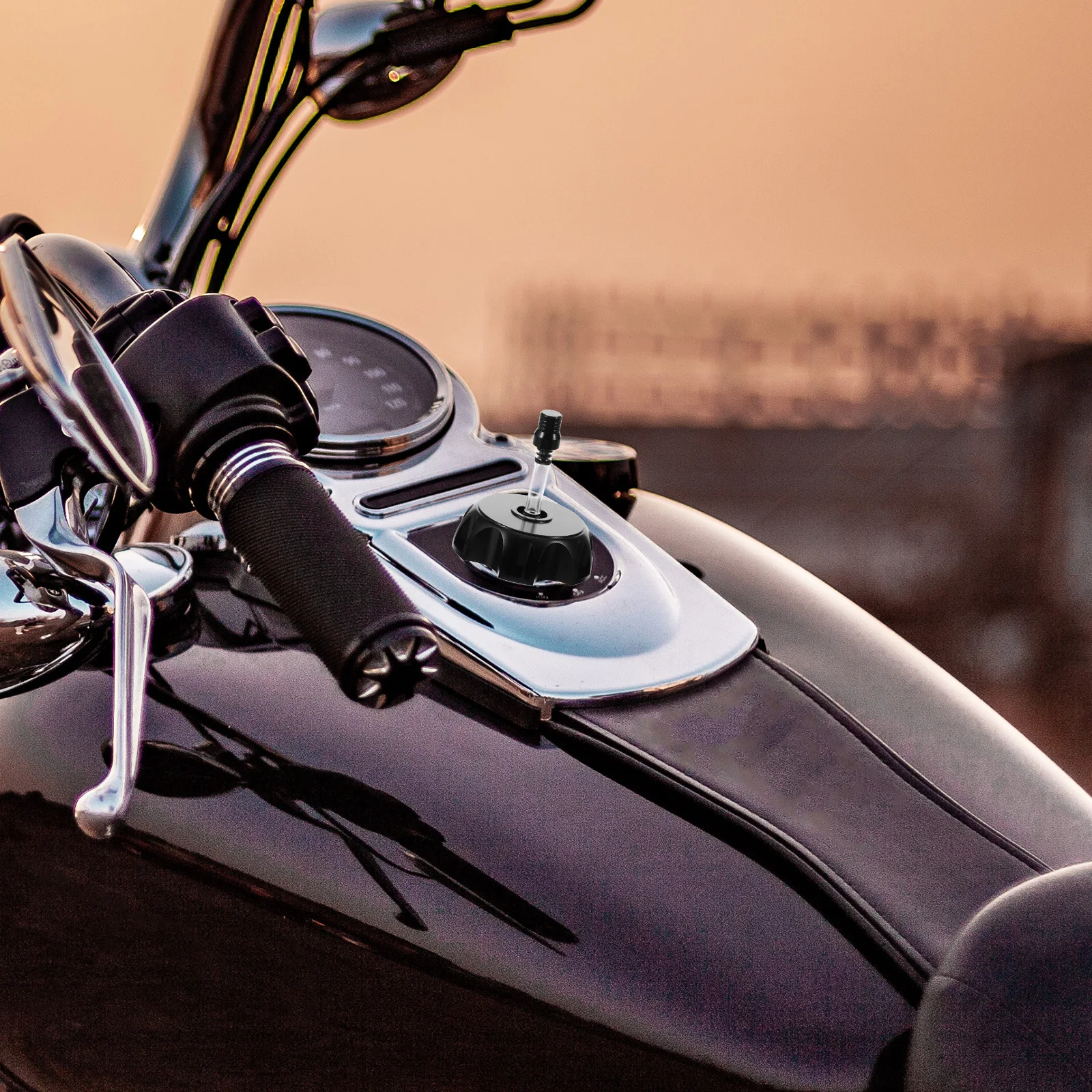 

Motorcycle Fuel Cap Aluminum Alloy Hexagonal Black Motorbike Fuel Tank Covers Coating Compatible Modified Parts Metal Covers