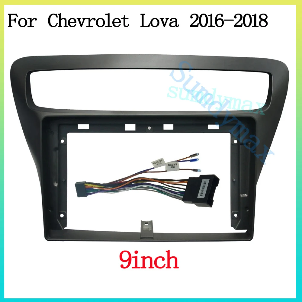 

9Inch 2DIN Car Audio Radio Big Screen Fascia Frame Adapter DVD Dash Fitting Panel Frame Kit for Chevrolet lova 2016-2018