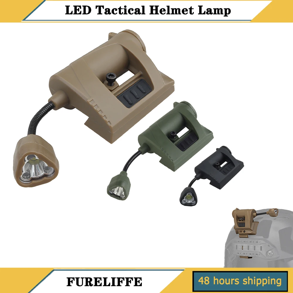 

Светодиодная лампа для тактического шлема, экономящий охотничий фонарик, ночное освещение, подходит для OPS Core ARC Rail, красный/зеленый/белый/ИК-лазер, 4 цвета света
