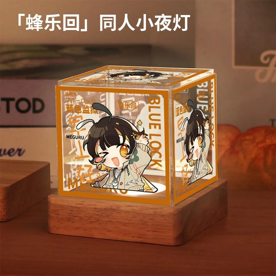 Anime BLUE LOCK Bachira Meguru Kunigami Rensuke Ranze Kurona Cosplay Night Lamp Desktop Ornament Exposing  Decoration Gift