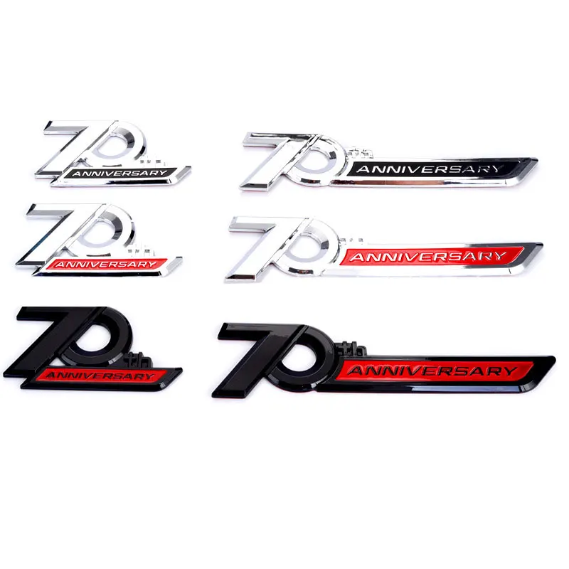 

70th ANNIVERSARY logo car sticker for TOYOTA Land Cruiser 70th anniversary edition refit rear side Land Patrol LC200 trunk label