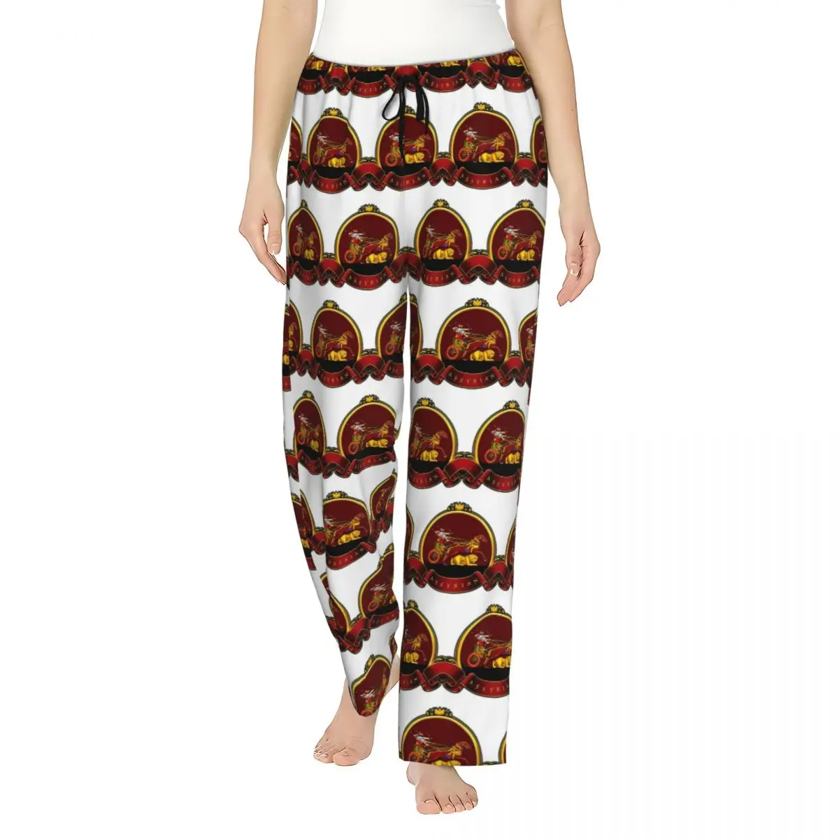 

Роскошные женские пижамные штаны с флагом Suryoyo на заказ, одежда для сна с карманами для отдыха и сна