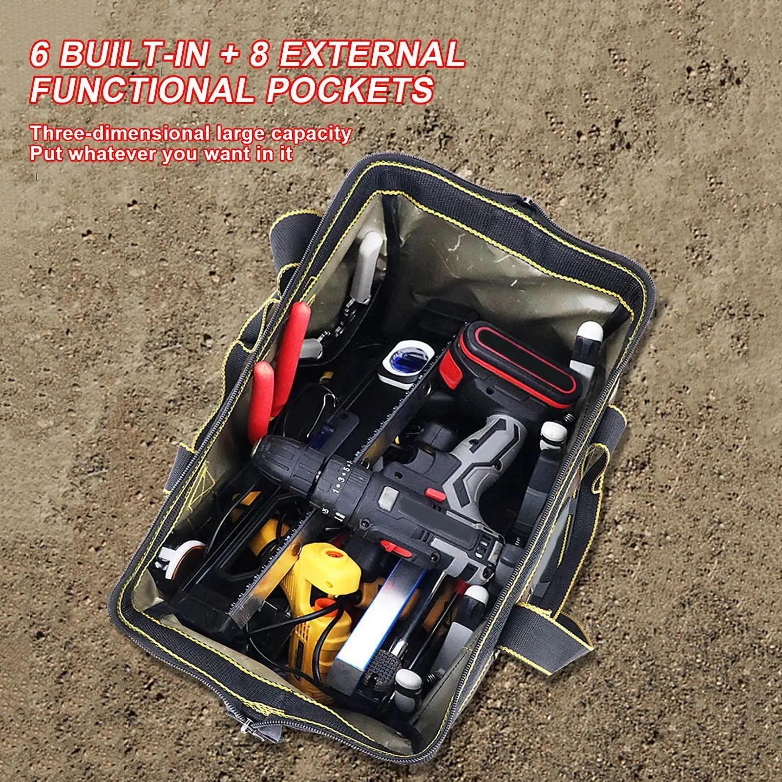 

Tool Bags For Men Portable Tool Bag Pouch Organizer Expandable Box Pouch Belt Storage Organizer For Electrician Mechanic Garden