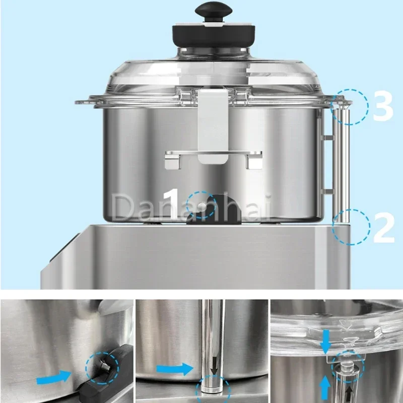Industrial Large Capacity Meat Chopper Fresh Onion Chili Sauce Grinder Vegetable Fruit Cutting Machine for Kitchen
