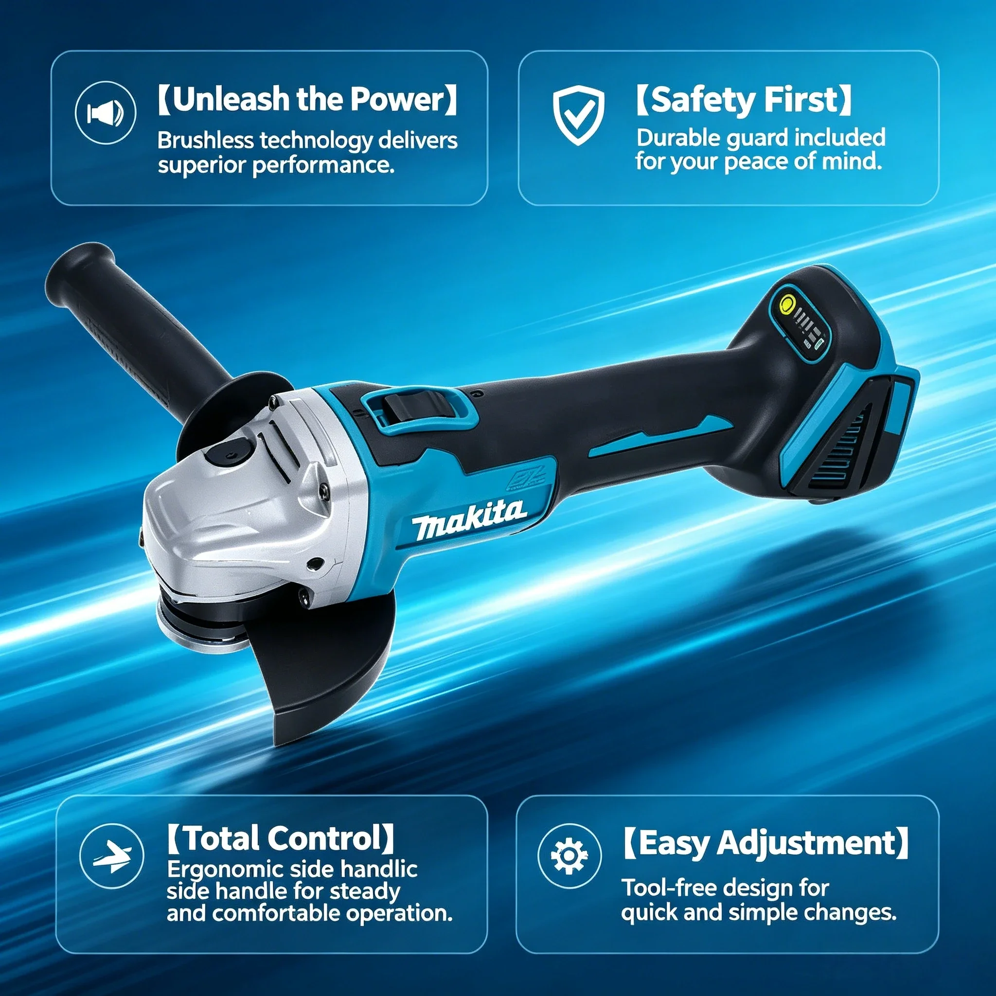 makita-dga404-125mm-brushless-angle-grinder-18v-60ah-lithium-battery-125mm-multi-purpose-power-grinder-no-battery