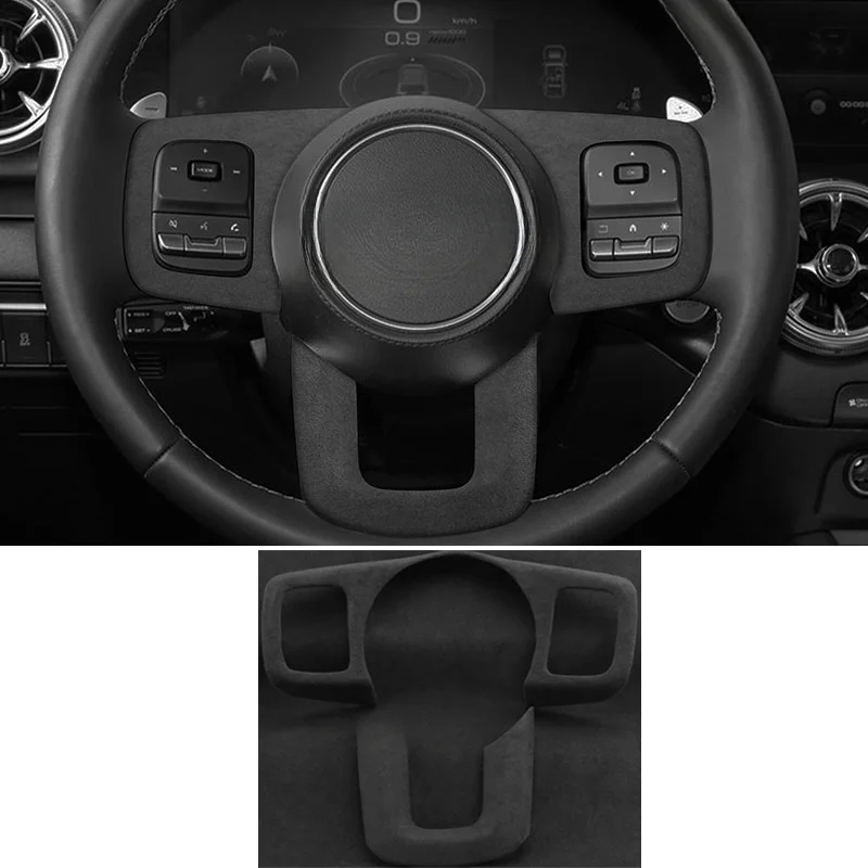 

Italy Suede Steering Wheel Panel Cover Trim For Great Wall Tank 300 2021 2022 2023 Frame Strip Car Interior Sticker Accessories