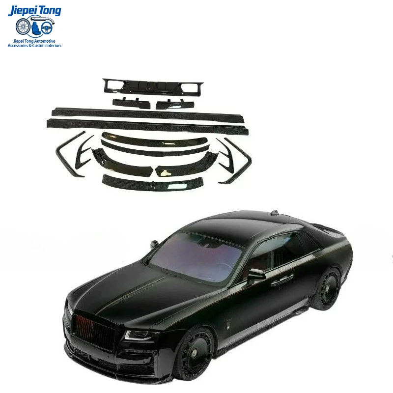 Ultra-Light FOR RollsRoyce Ghost Durable Body Kit Dry Carbon Fiber Front Lip Skirt Rear Diffuser Spoiler