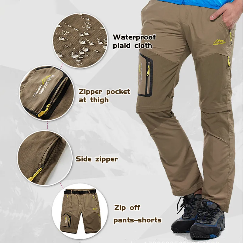 Imagem -03 - Calças Táticas Masculinas com Vários Bolsos Calças Leves ao ar Livre Shorts de Carga Soltos Destacáveis Camping e Pesca 6xl Verão