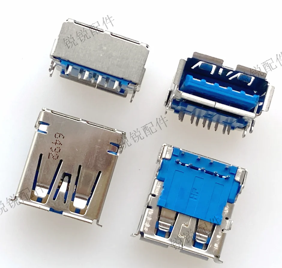 For  ACON Connector TARA1-9B5323 USB3.0 socket 9P Blue plastic core A female roll edge USB port