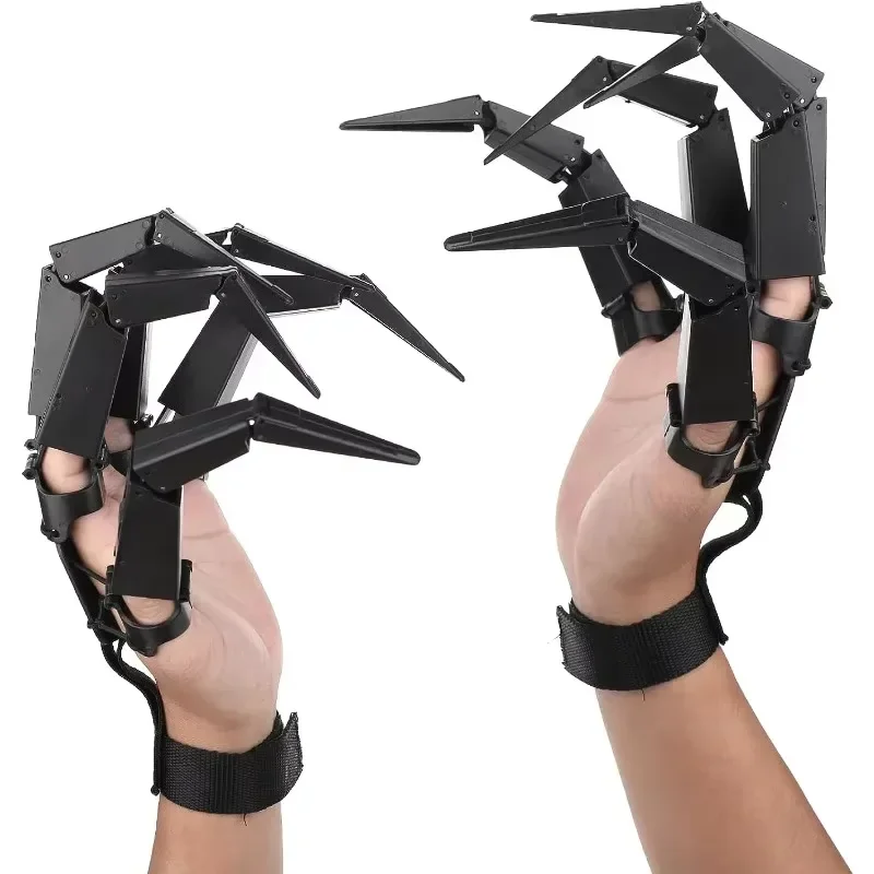 Skeleton Claws Hands Flexible 3D Articulated Fingers Horror Halloween Cosplay Party Scary Costume Accessories view 4