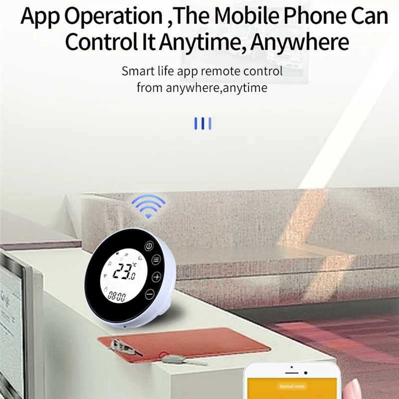 

SQPP-X7HGB Wi-Fi умный термостат с подогревом ЖК-дисплей голосовое управление для Alexa Tuya Alice электрический регулятор температуры пола